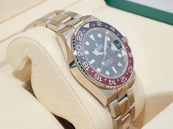 ロレックス GMTマスターII Ref.126719BLRO ホワイトゴールド ミッドナイトブルー文字盤 オイスターブレスレット 美品 r6c7i446