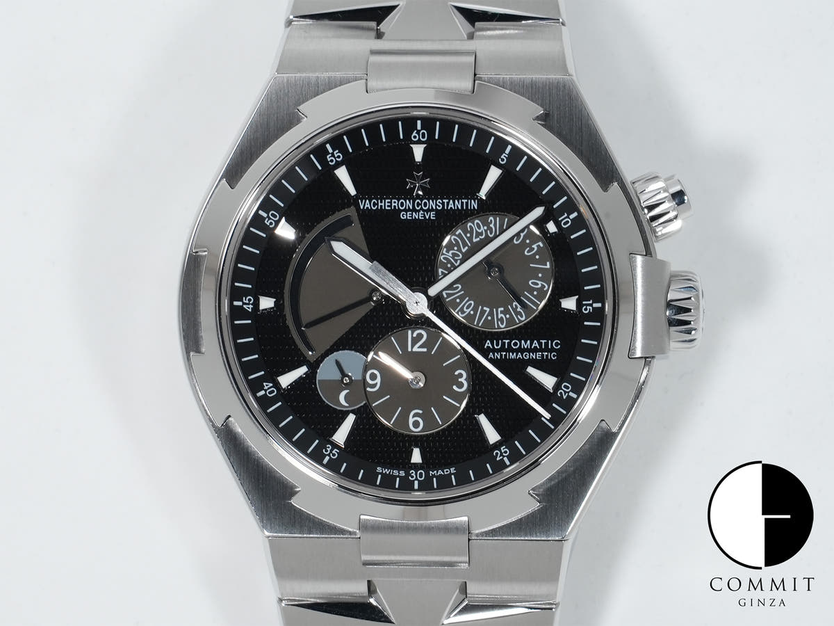 Vacheron Constantin Overseas Dual Time Ref. 47450/B01A-9227 Stainless Steel Black Dial Pre-owned (Good Condition) zwnyk6gd