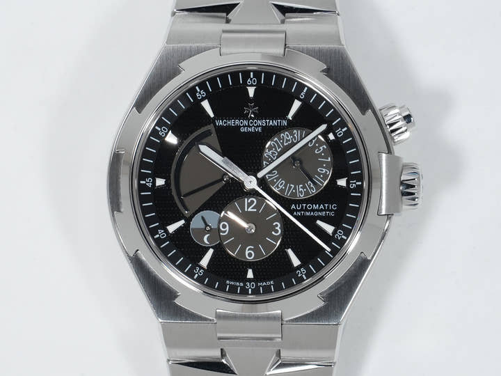 Vacheron Constantin Overseas Dual Time Ref. 47450/B01A-9227 Stainless Steel Black Dial Pre-owned (Good Condition) zwnyk6gd