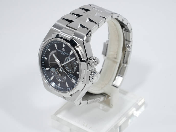 Vacheron Constantin Overseas Dual Time Ref. 47450/B01A-9227 Stainless Steel Black Dial Pre-owned (Good Condition) zwnyk6gd