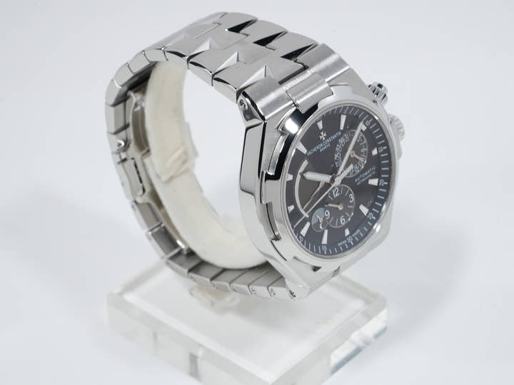 Vacheron Constantin Overseas Dual Time Ref. 47450/B01A-9227 Stainless Steel Black Dial Pre-owned (Good Condition) zwnyk6gd