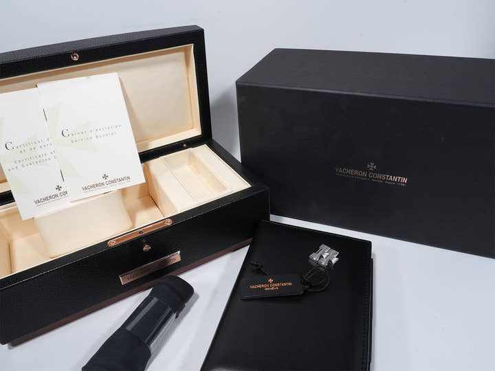 Vacheron Constantin Overseas Dual Time Ref. 47450/B01A-9227 Stainless Steel Black Dial Pre-owned (Good Condition) zwnyk6gd