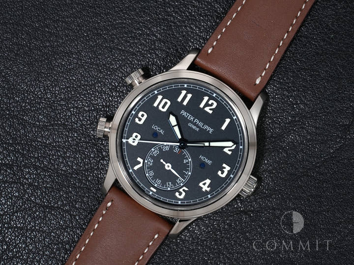 パテックフィリップ カラトラバ パイロット トラベルタイム Ref.5524G-001 ホワイトゴールド ブルー文字盤 中古 7xis5ozf