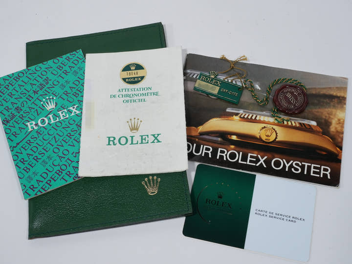 ロレックス デイデイト36 Ref.18048 イエローゴールド ブラック文字盤 美中古 9p8n8oki