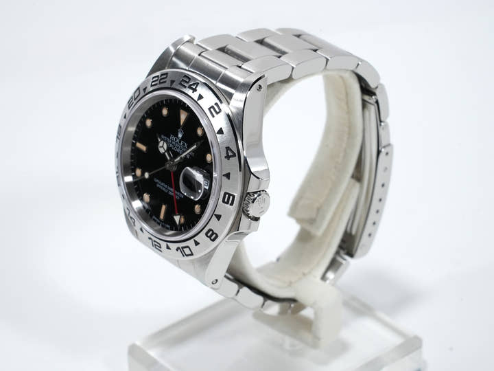 ロレックス エクスプローラーII Ref.16550 ステンレススチール ブラック文字盤 オイスターブレスレット 中古 3jathfx8