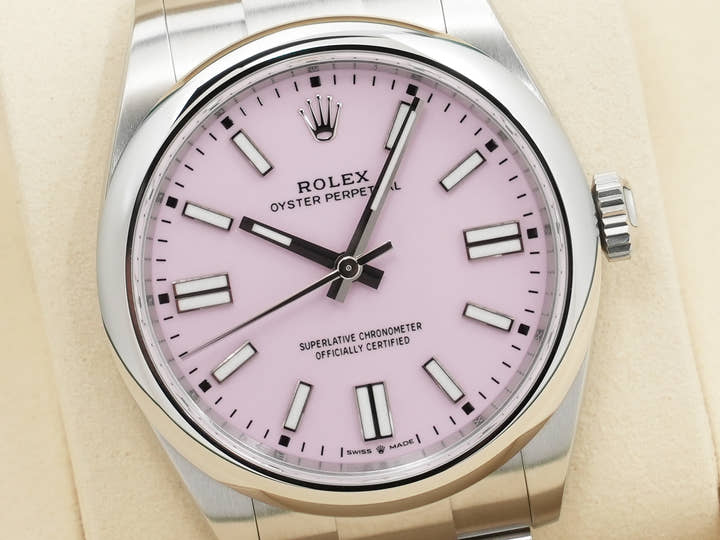 ロレックス オイスターパーペチュアル41 Ref.134300 ステンレススチール キャンディピンク文字盤 未使用 uw8pqd4s