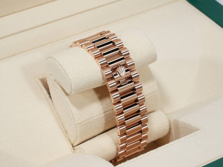 ロレックス デイデイト36 Ref.128235 エバーローズゴールド スレートx10Pダイヤ文字盤 美中古 66kk6ak3