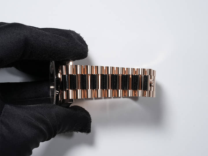 ロレックス デイデイト36 Ref.128235 エバーローズゴールド スレートx10Pダイヤ文字盤 美中古 66kk6ak3