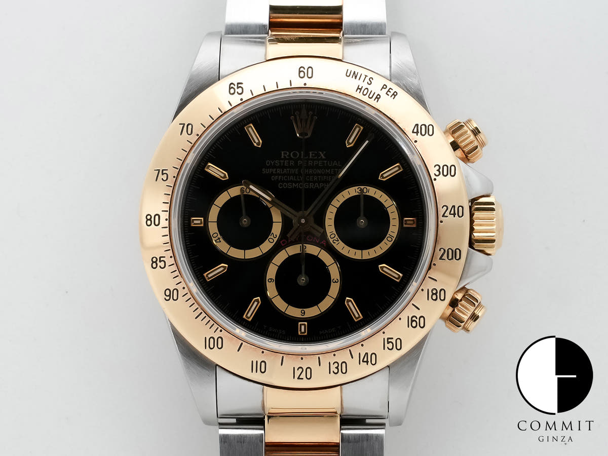 Rolex Daytona El Primero Ref. 16523 Stainless Steel/Yellow Gold Black Dial Pre-owned 8rrhy6rx