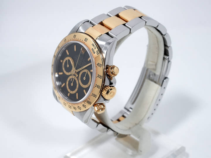 Rolex Daytona El Primero Ref. 16523 Stainless Steel/Yellow Gold Black Dial Pre-owned 8rrhy6rx