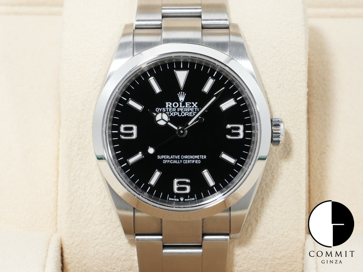 ロレックス エクスプローラー36 Ref.124270 ステンレススチール ブラック文字盤 オイスターブレスレット 中古 52wd8yc5