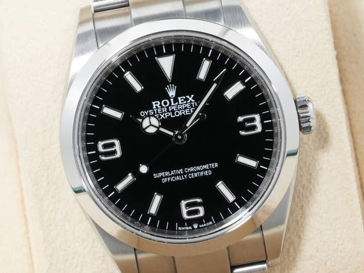 ロレックス エクスプローラー36 Ref.124270 ステンレススチール ブラック文字盤 オイスターブレスレット 中古 52wd8yc5