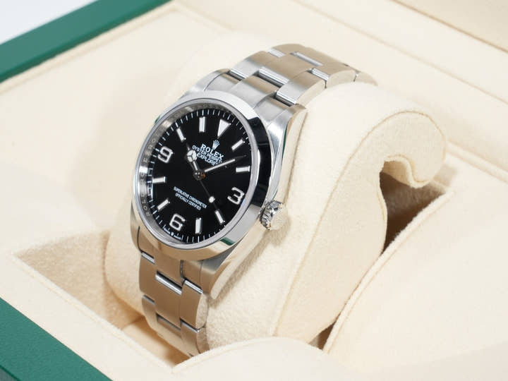 ロレックス エクスプローラー36 Ref.124270 ステンレススチール ブラック文字盤 オイスターブレスレット 中古 52wd8yc5
