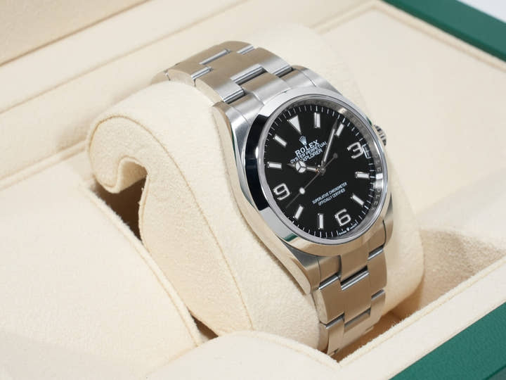 ロレックス エクスプローラー36 Ref.124270 ステンレススチール ブラック文字盤 オイスターブレスレット 中古 52wd8yc5