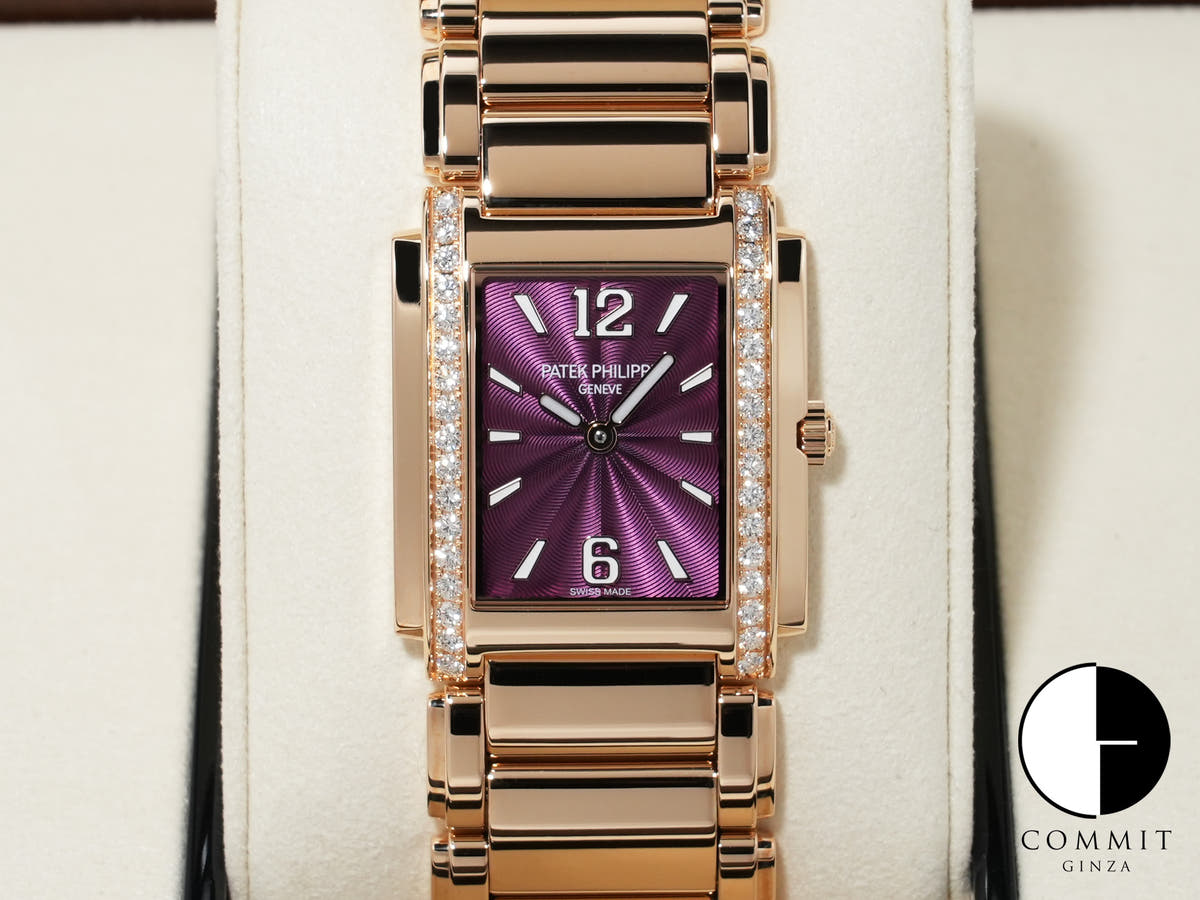 パテックフィリップ Twenty-4 Ref.4910/1201R-010 ローズゴールド パープル文字盤 未使用 ggy5hage