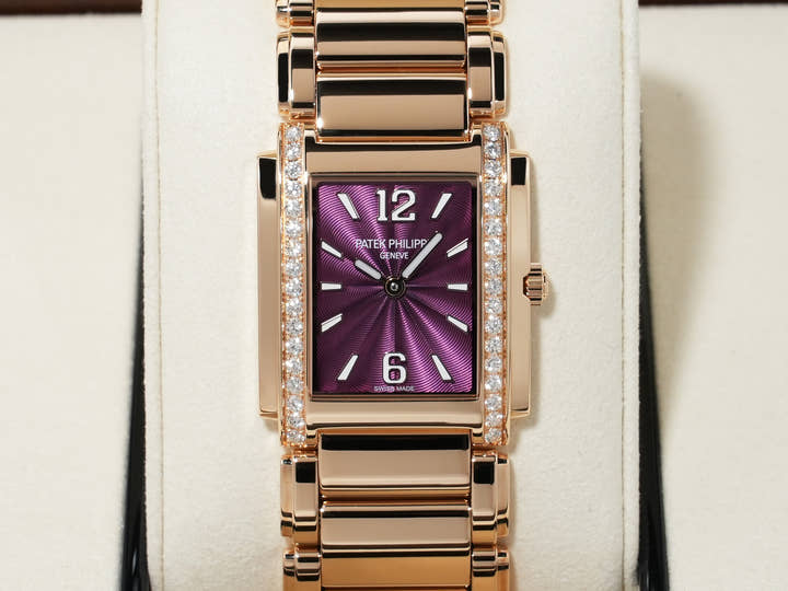 パテックフィリップ Twenty-4 Ref.4910/1201R-010 ローズゴールド パープル文字盤 未使用 ggy5hage