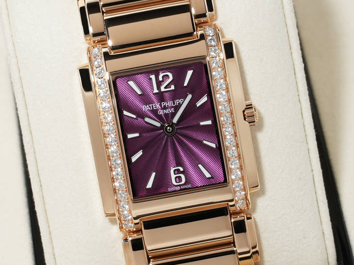 パテックフィリップ Twenty-4 Ref.4910/1201R-010 ローズゴールド パープル文字盤 未使用 ggy5hage