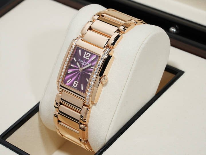 パテックフィリップ Twenty-4 Ref.4910/1201R-010 ローズゴールド パープル文字盤 未使用 ggy5hage