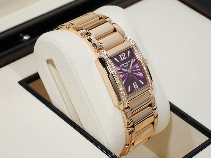 パテックフィリップ Twenty-4 Ref.4910/1201R-010 ローズゴールド パープル文字盤 未使用 ggy5hage