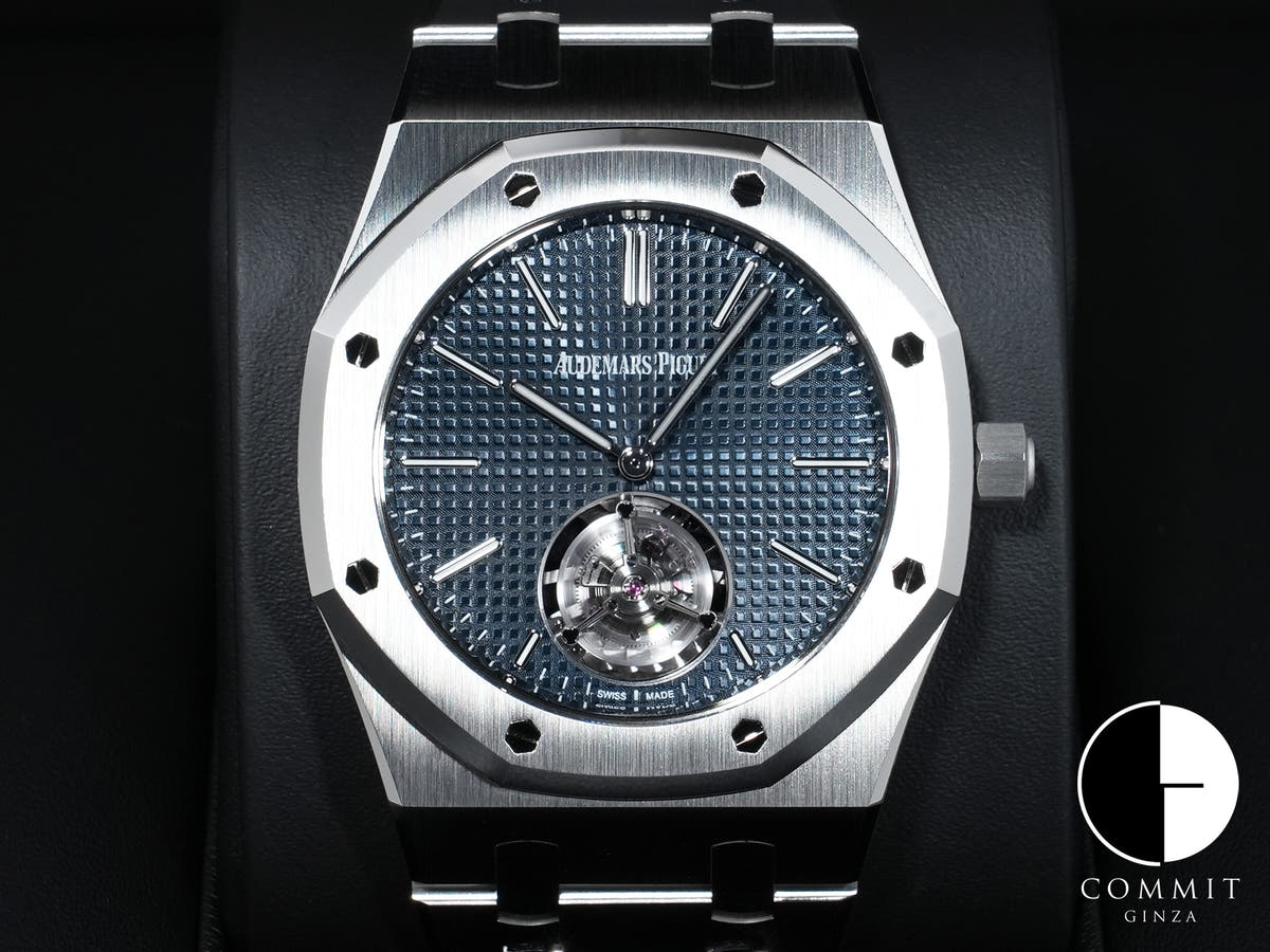 オーデマピゲ ロイヤルオーク フライング トゥールビヨン エクストラ シン (RD#3) Ref.26670ST.OO.1240ST.02 ステンレススチール ブルー文字盤 未使用 ra9p9jxu