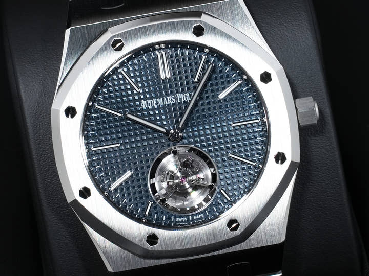 オーデマピゲ ロイヤルオーク フライング トゥールビヨン エクストラ シン (RD#3) Ref.26670ST.OO.1240ST.02 ステンレススチール ブルー文字盤 未使用 ra9p9jxu