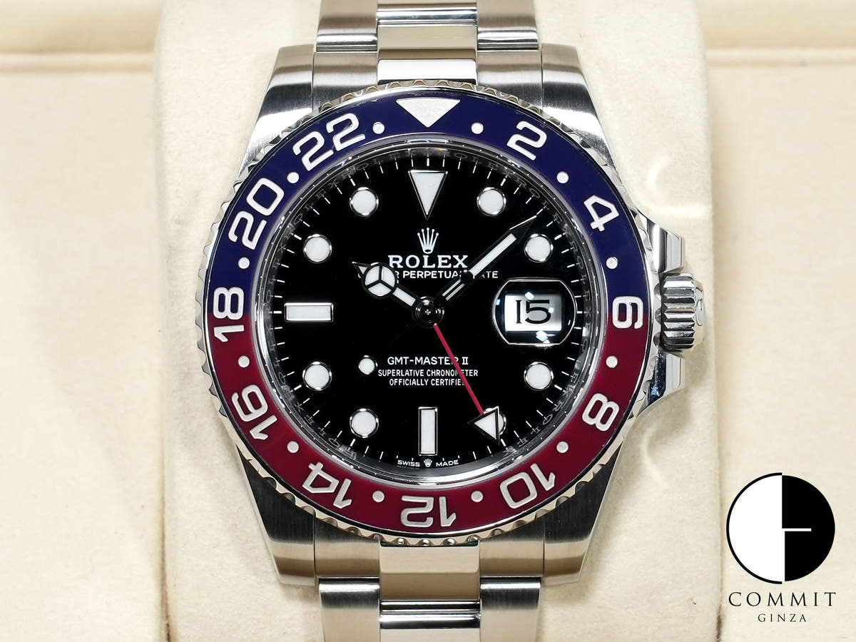 Rolex GMT-Master II Ref. 126710BLRO Stainless Steel Black Dial Oyster Bracelet, Excellent Condition. (fu6eksqk appears to be an internal reference number and not part of the product description)