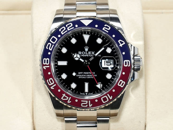 Rolex GMT-Master II Ref. 126710BLRO Stainless Steel Black Dial Oyster Bracelet, Excellent Condition. (fu6eksqk appears to be an internal reference number and not part of the product description)