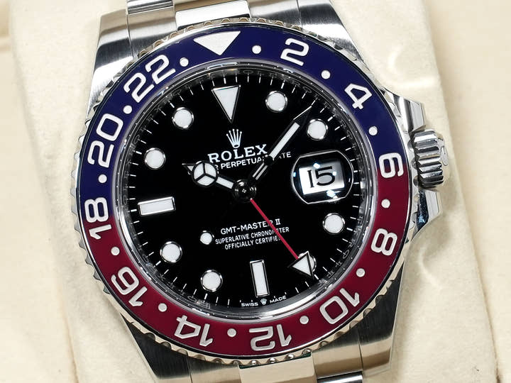 Rolex GMT-Master II Ref. 126710BLRO Stainless Steel Black Dial Oyster Bracelet, Excellent Condition. (fu6eksqk appears to be an internal reference number and not part of the product description)