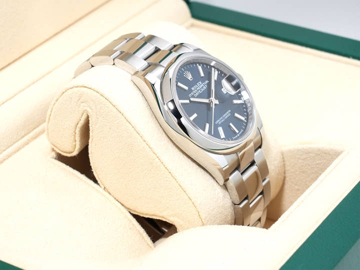 ロレックス デイトジャスト36 Ref.126200 ステンレススチール ブライトブルー文字盤 オイスターブレスレット 美品 anc4fpih