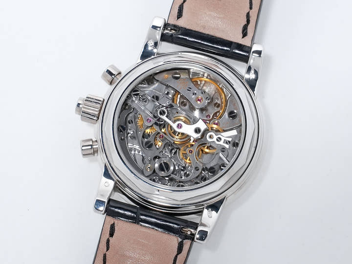 パテックフィリップ パーペチュアルカレンダー スプリットセコンド クロノグラフ Ref.5004P-021 プラチナ シルバー文字盤 中古 o55qvpib