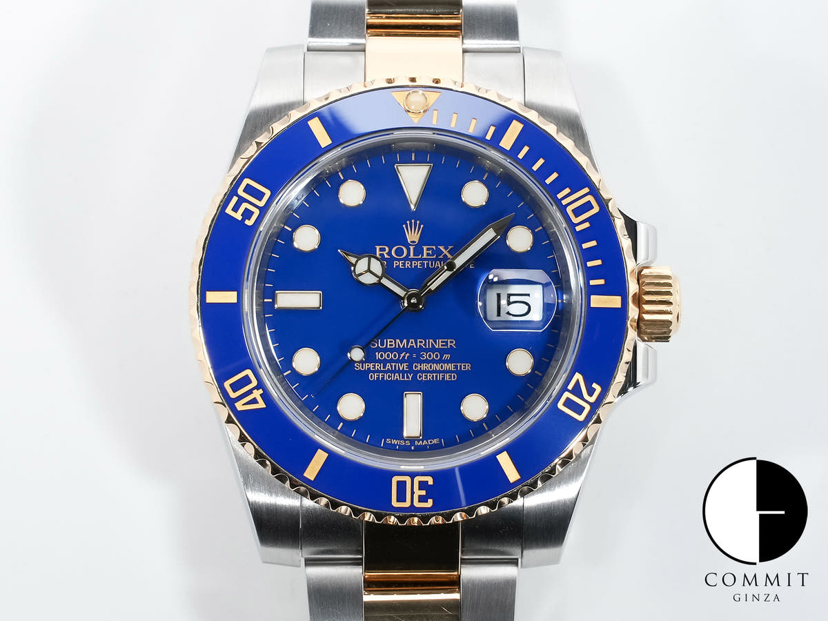 ロレックス サブマリーナー デイト Ref.116613LB ステンレススチール/イエローゴールド ブルー文字盤 中古 mg6y9x5q