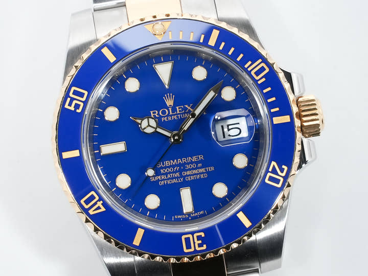 ロレックス サブマリーナー デイト Ref.116613LB ステンレススチール/イエローゴールド ブルー文字盤 中古 mg6y9x5q