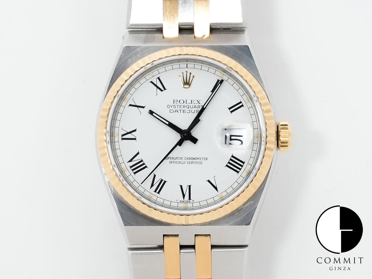 Rolex Datejust Oysterquartz Ref. 17013 Stainless Steel/Yellow Gold White Dial Oyster Bracelet Pre-owned kgotugcz