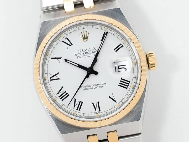 Rolex Datejust Oysterquartz Ref. 17013 Stainless Steel/Yellow Gold White Dial Oyster Bracelet Pre-owned kgotugcz
