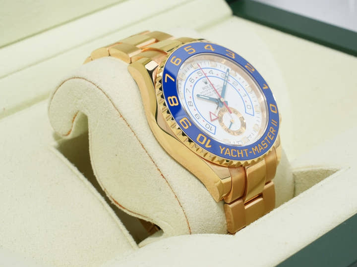 ロレックス ヨットマスターII Ref.116688 イエローゴールド ホワイト文字盤 中古 5fcfiufp