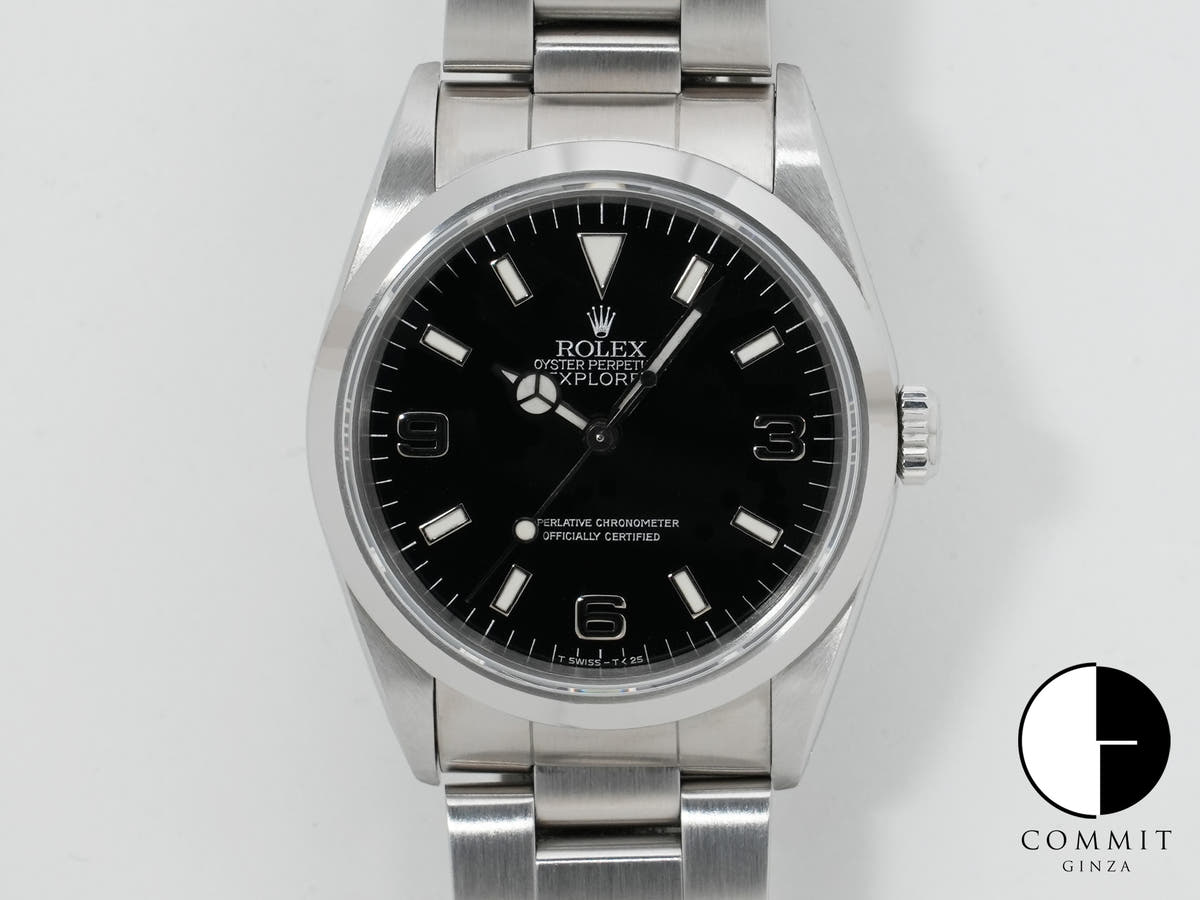 Rolex Explorer I Ref. 14270 Stainless Steel Black Dial Oyster Bracelet, Pre-owned (Good Condition) m2dii9sq