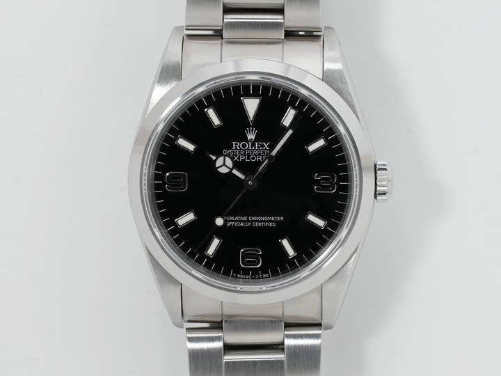 Rolex Explorer I Ref. 14270 Stainless Steel Black Dial Oyster Bracelet, Pre-owned (Good Condition) m2dii9sq