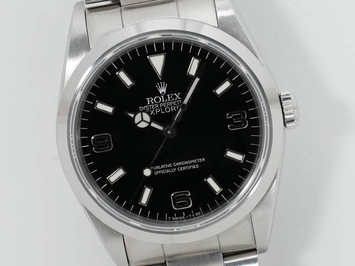 Rolex Explorer I Ref. 14270 Stainless Steel Black Dial Oyster Bracelet, Pre-owned (Good Condition) m2dii9sq