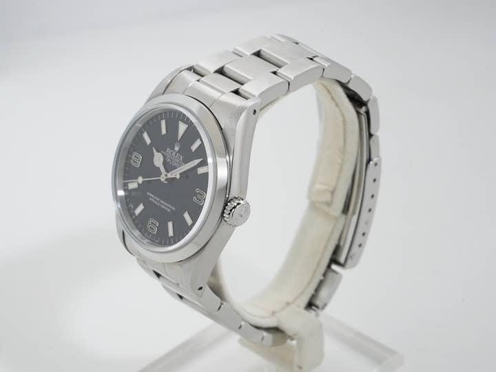 Rolex Explorer I Ref. 14270 Stainless Steel Black Dial Oyster Bracelet, Pre-owned (Good Condition) m2dii9sq