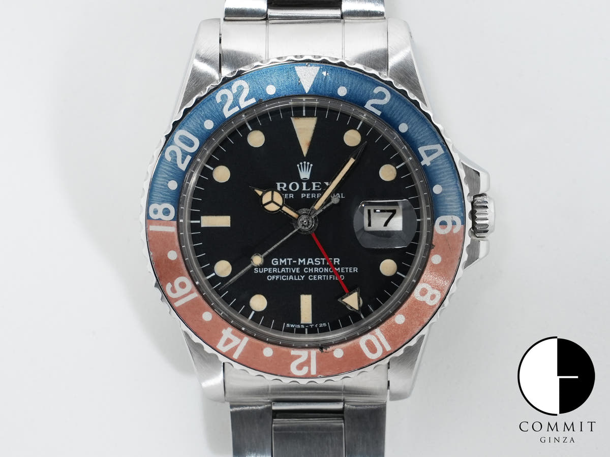ロレックス GMTマスター Ref.1675 ステンレススチール ブラック文字盤 オイスターブレスレット 中古 9n5nigrm
