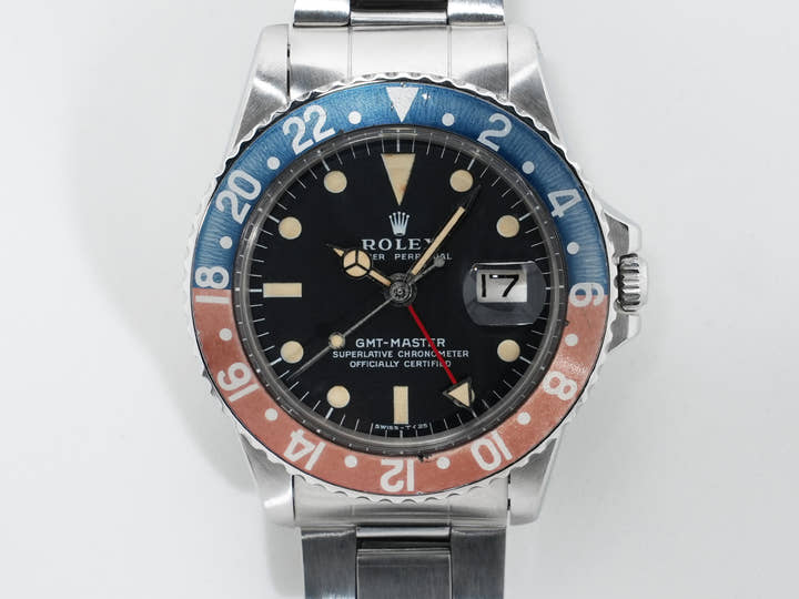 ロレックス GMTマスター Ref.1675 ステンレススチール ブラック文字盤 オイスターブレスレット 中古 9n5nigrm