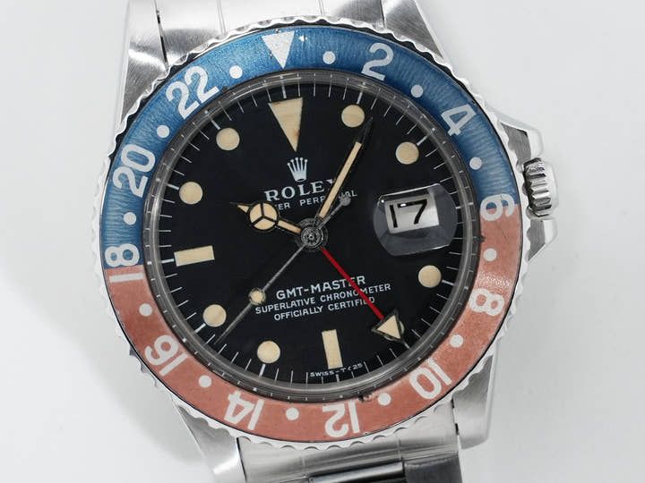 ロレックス GMTマスター Ref.1675 ステンレススチール ブラック文字盤 オイスターブレスレット 中古 9n5nigrm