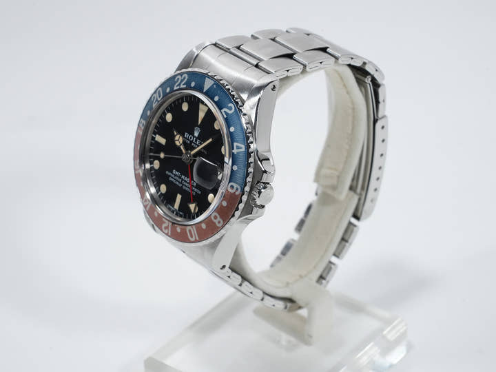 ロレックス GMTマスター Ref.1675 ステンレススチール ブラック文字盤 オイスターブレスレット 中古 9n5nigrm