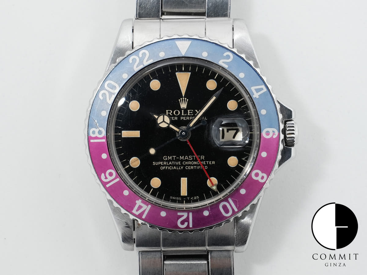 Rolex GMT Master Ref. 1675, stainless steel, black dial, Oyster bracelet, pre-owned. (inr48cp2 appears to be an internal reference number and not part of the product description)