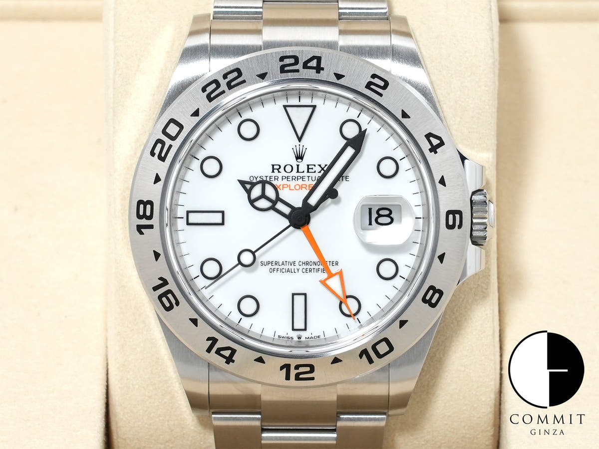 ロレックス エクスプローラーII Ref.226570 ステンレススチール ホワイト文字盤 オイスターブレスレット 未使用 kdfg4cj9