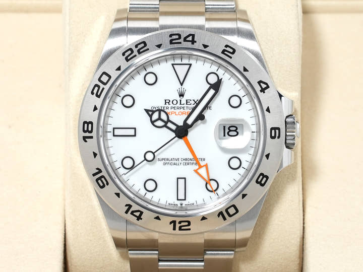 ロレックス エクスプローラーII Ref.226570 ステンレススチール ホワイト文字盤 オイスターブレスレット 未使用 kdfg4cj9