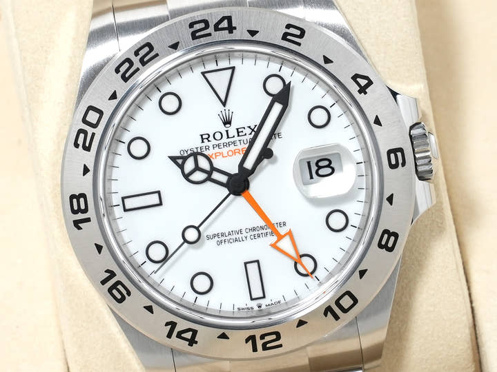 ロレックス エクスプローラーII Ref.226570 ステンレススチール ホワイト文字盤 オイスターブレスレット 未使用 kdfg4cj9