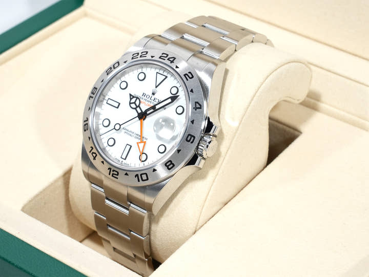 ロレックス エクスプローラーII Ref.226570 ステンレススチール ホワイト文字盤 オイスターブレスレット 未使用 kdfg4cj9