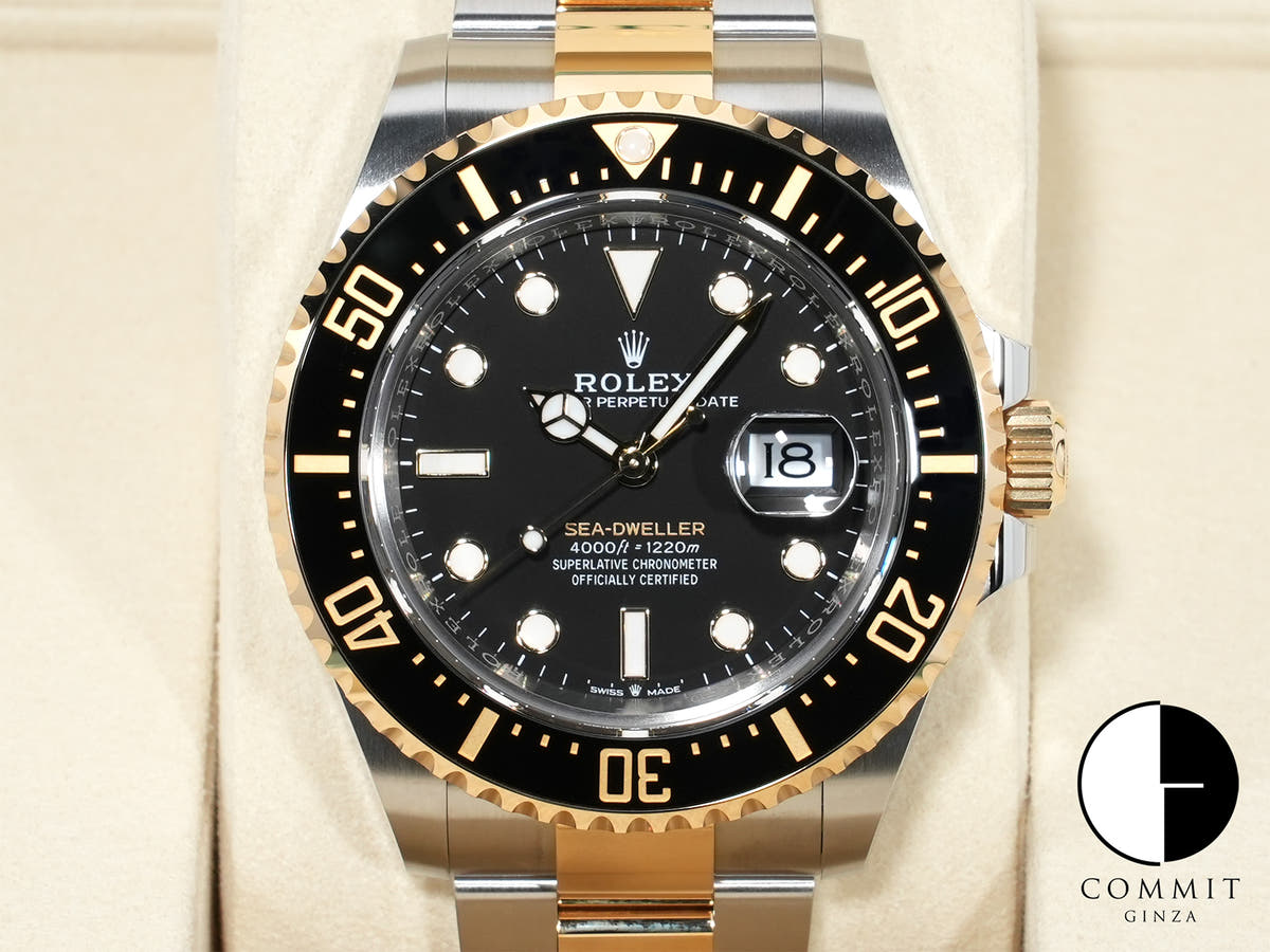 ロレックス シードゥエラー Ref.126603 ステンレススチール/イエローゴールド ブラック文字盤 未使用 bb7b2zhs