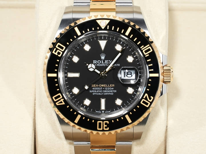 ロレックス シードゥエラー Ref.126603 ステンレススチール/イエローゴールド ブラック文字盤 未使用 bb7b2zhs